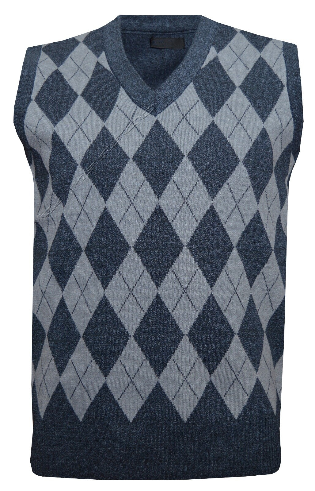 Mens Sleeveless Argyle V Neck Jumper Sweater Tank Top Pullover Golf Casual M-2XL