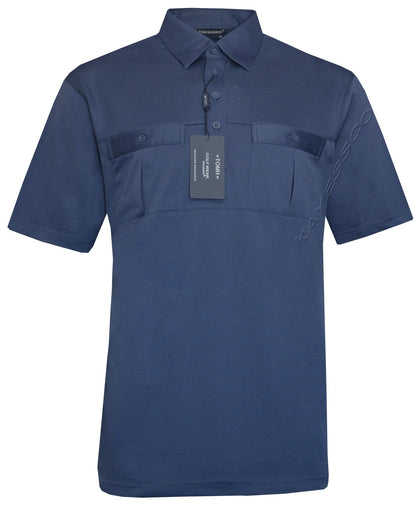 Mens Short Sleeve Double Pockets Golf Polo Shirt T-Shirt Top Casual By Tom Hagan