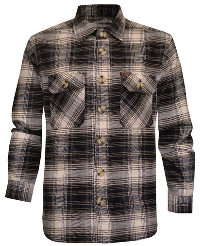 Flannel Shirt Lumberjack Yarn Dyed Check Brushed 100% Cotton w/ 4 Pockets S-XXL
