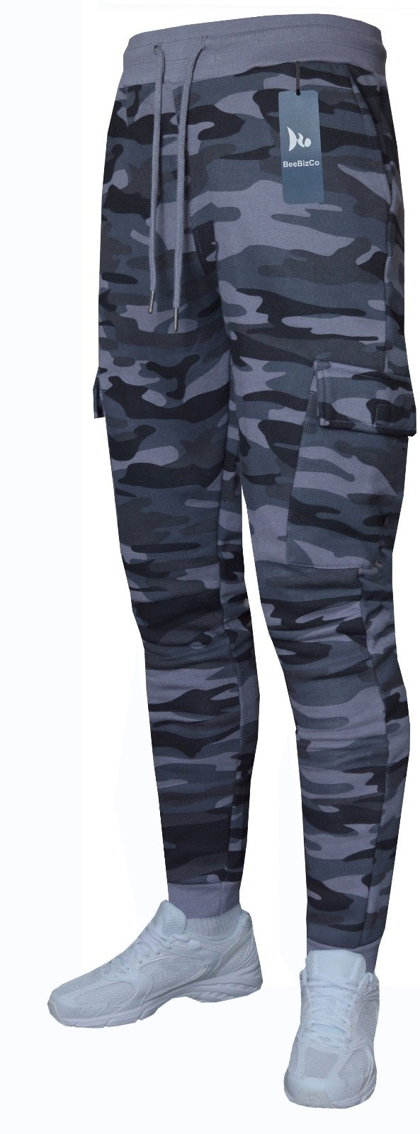 Camouflage Cargo Joggers Slim Fit Bottoms Fleece Casual Sweatpants by Beebizco