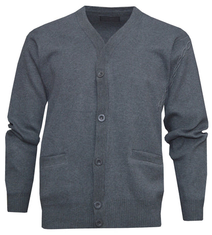 Button Up Cardigan Plain V Neck Knitted Classic Sweater Jumper Casual Top M-2XL