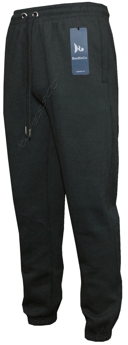 Mens Jogging Bottom Fleece Joggers Casual Trousers With Zip Pockets M - 6XL