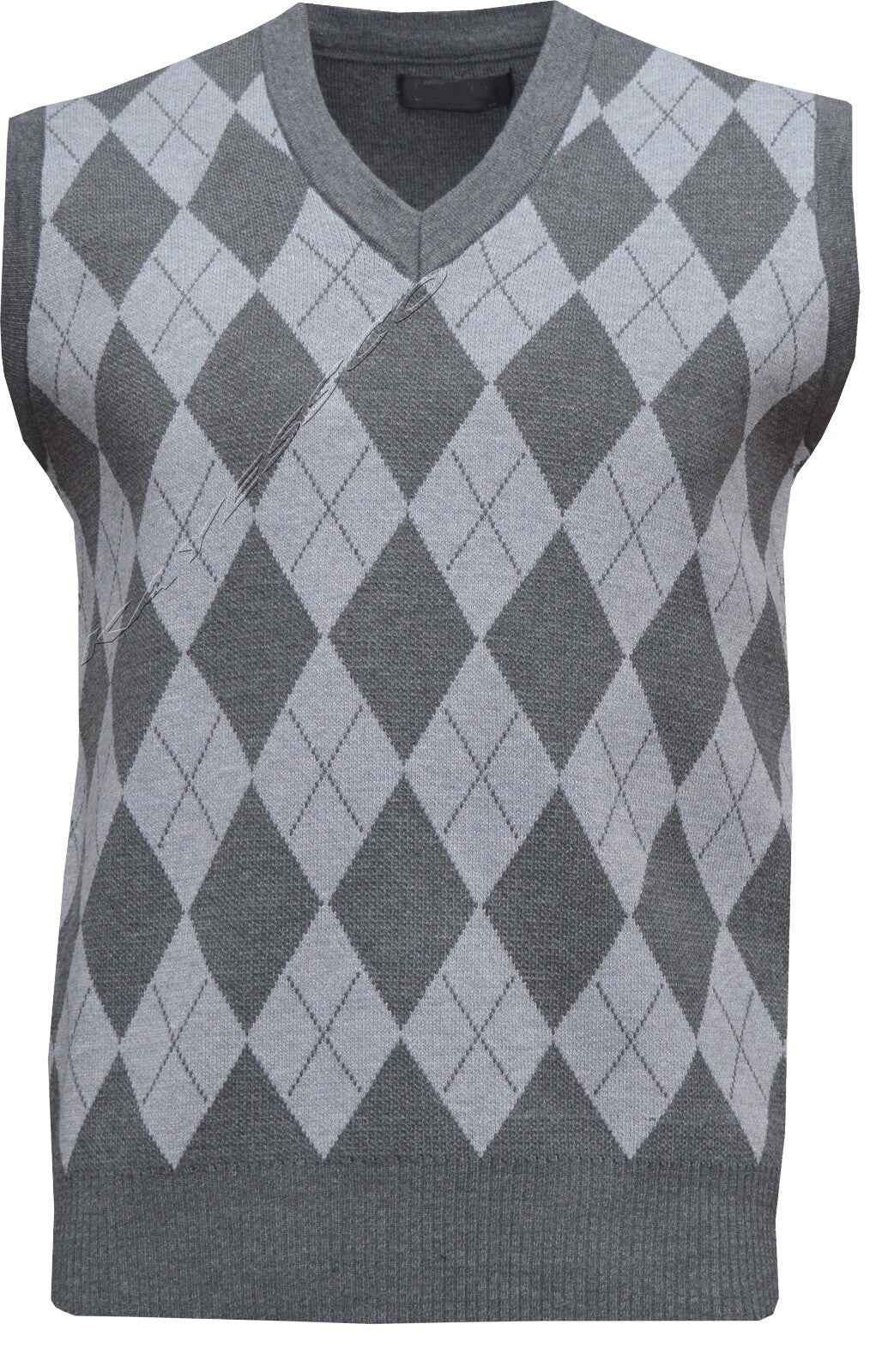 Mens Sleeveless Argyle V Neck Jumper Sweater Tank Top Pullover Golf Casual M-2XL
