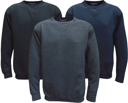  Mens Plain Casual Work Sweatshirt Gym Sports Sweater Top 3XL-5XL By Tom Hagan