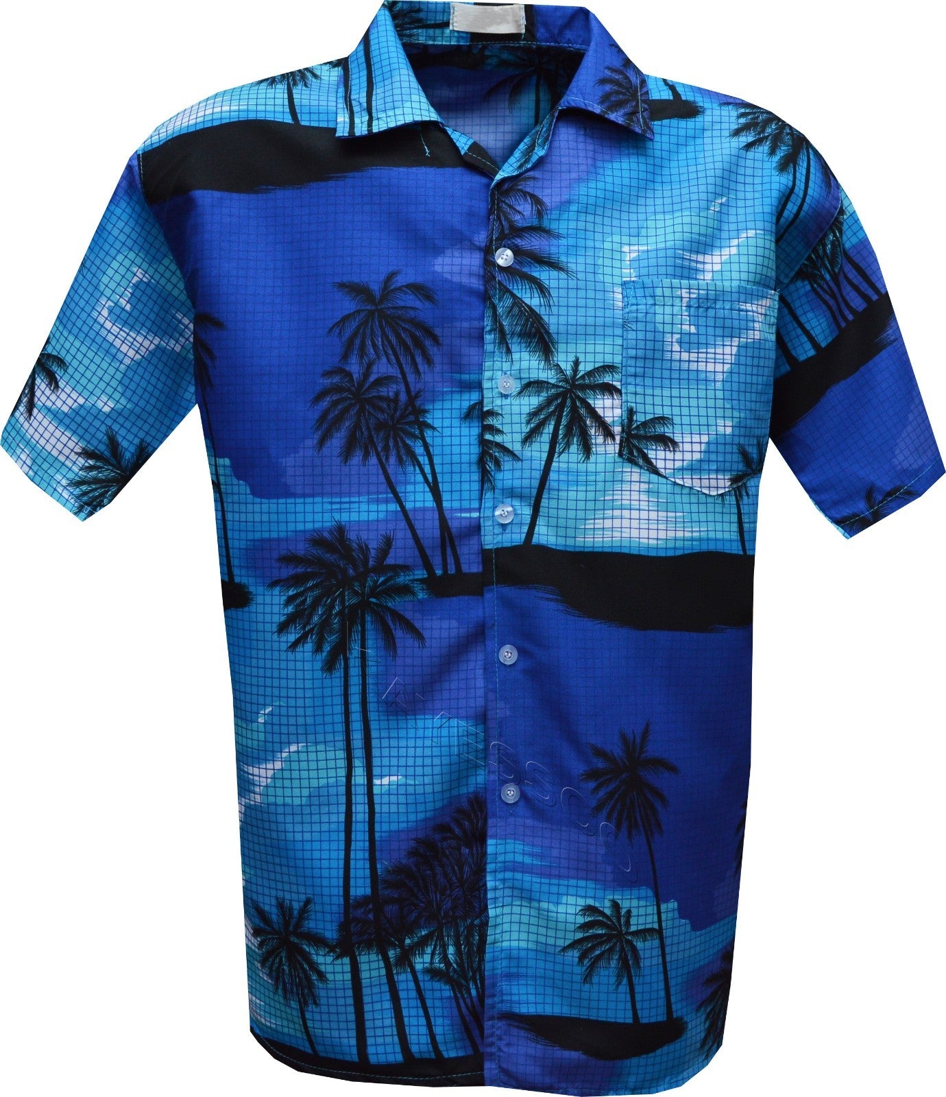 Mens Hawaiian Shirt Stag do Fancy Dress Beech Floral Holiday Short Sleeve Casual