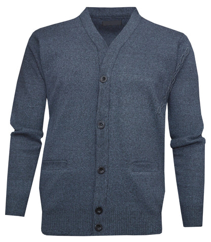 Button Up Cardigan Plain V Neck Knitted Classic Sweater Jumper Casual Top M-2XL