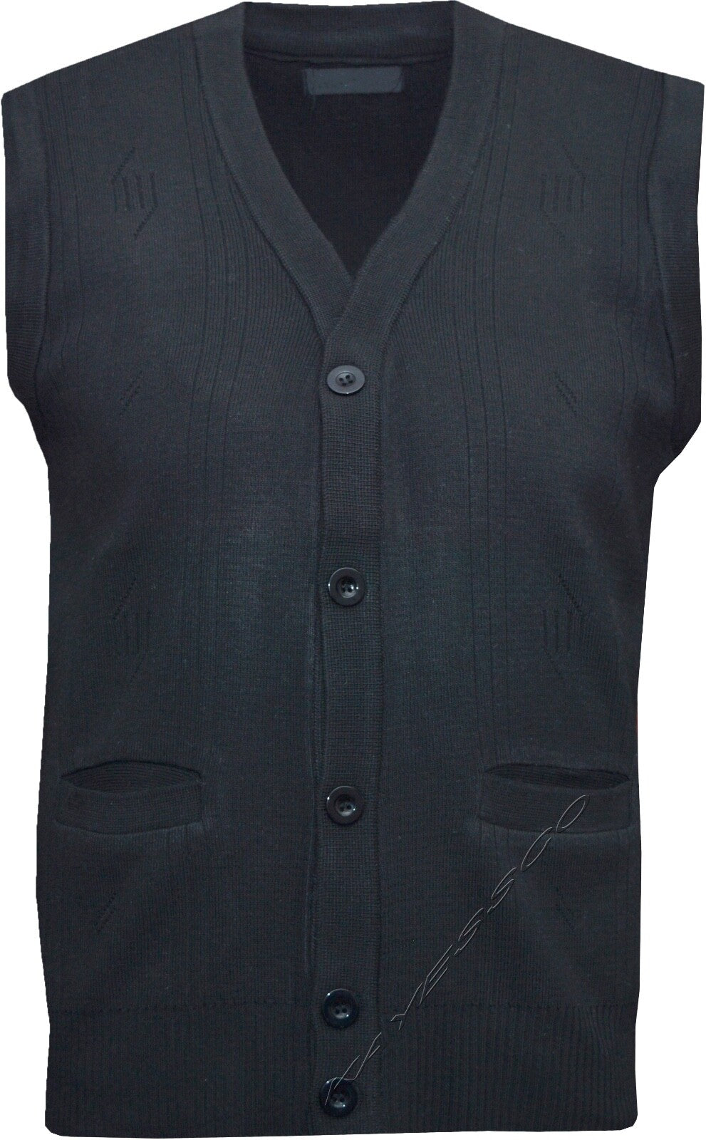 Mens Sleeveless V Neck Jumper Button Up Sweater Tank Top Cardigan Casual M - 2XL