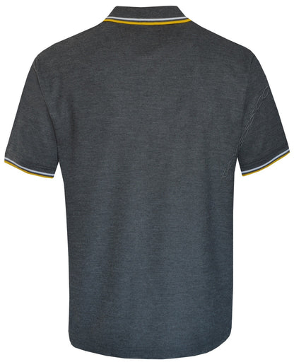 Short Sleeve Polo Pique Shirt Double Tipping Collar w Pocket by Beebizco M - 3XL