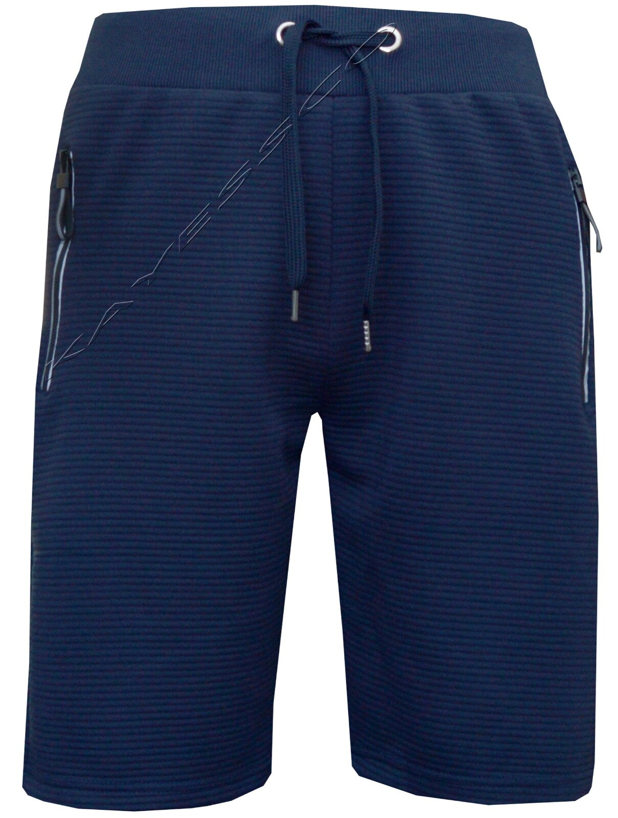 Mens Plain Sports Running GYM Training Elastic Jogging Fleece Shorts Zip Pockets