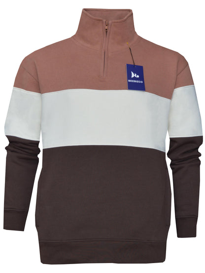 Beebizco ColourBlock Quarter Zip Jumper