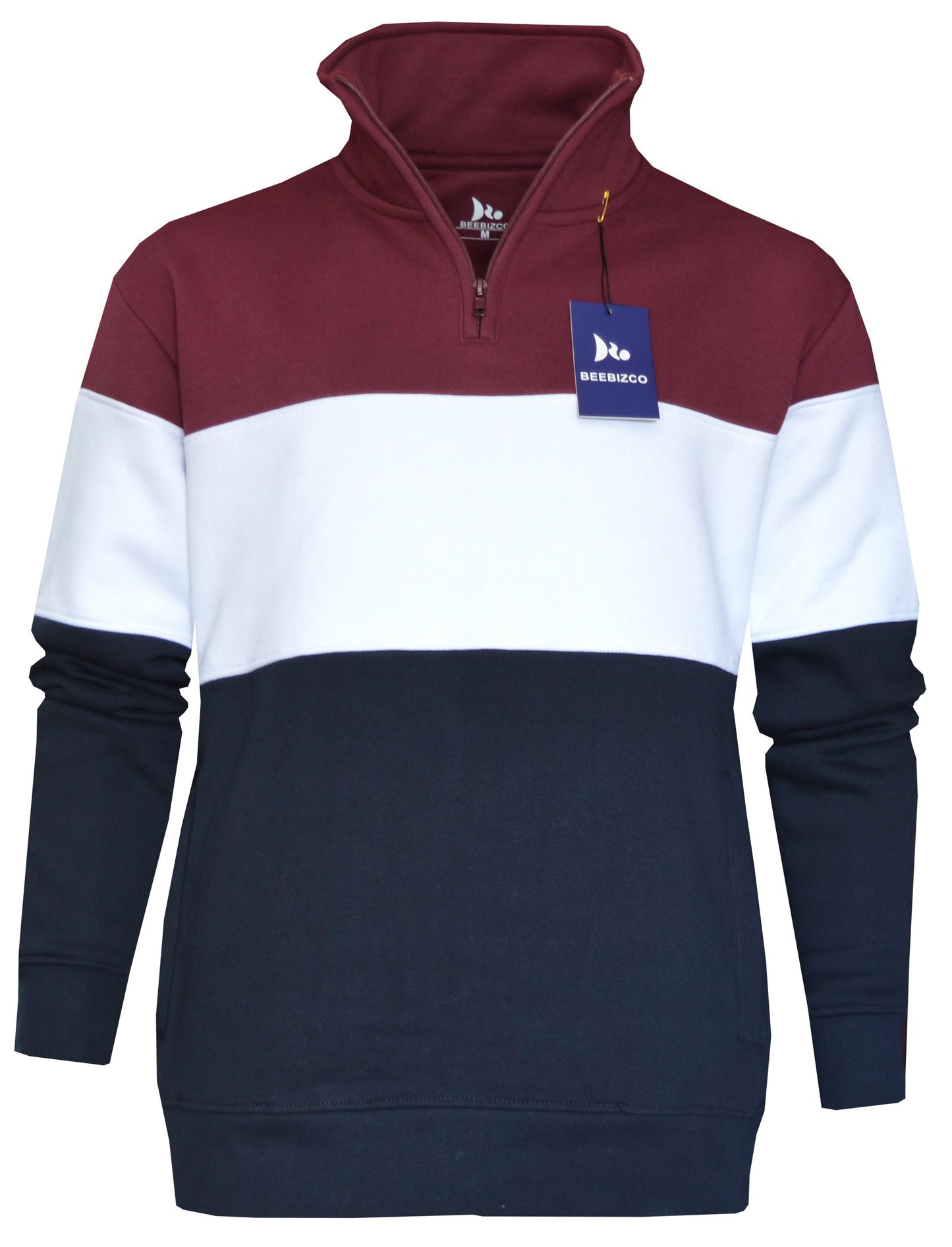 Beebizco ColourBlock Quarter Zip Jumper