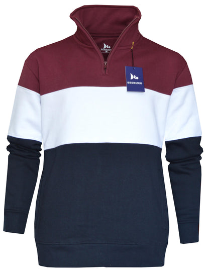 Beebizco ColourBlock Quarter Zip Jumper