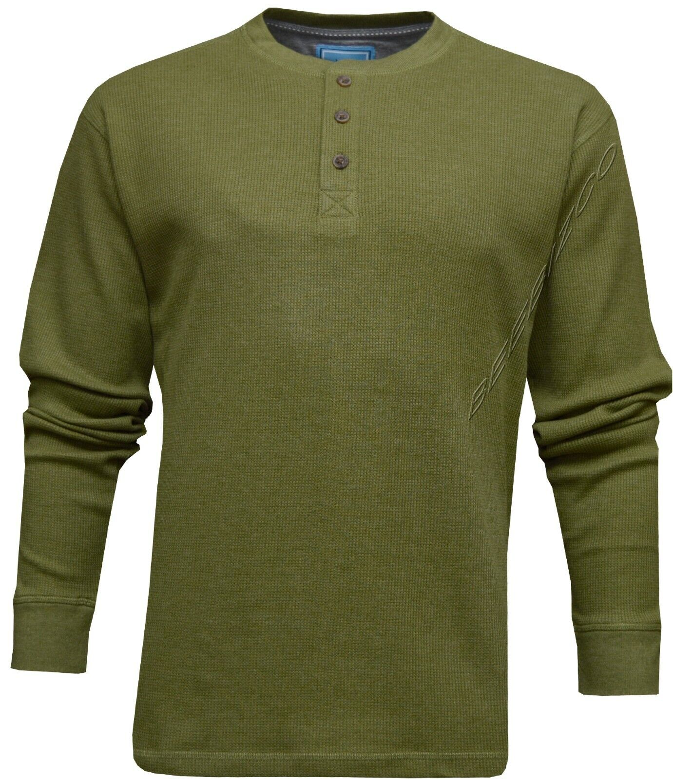 Beebizco Henley Waffle Knit Long Sleeve T-shirt