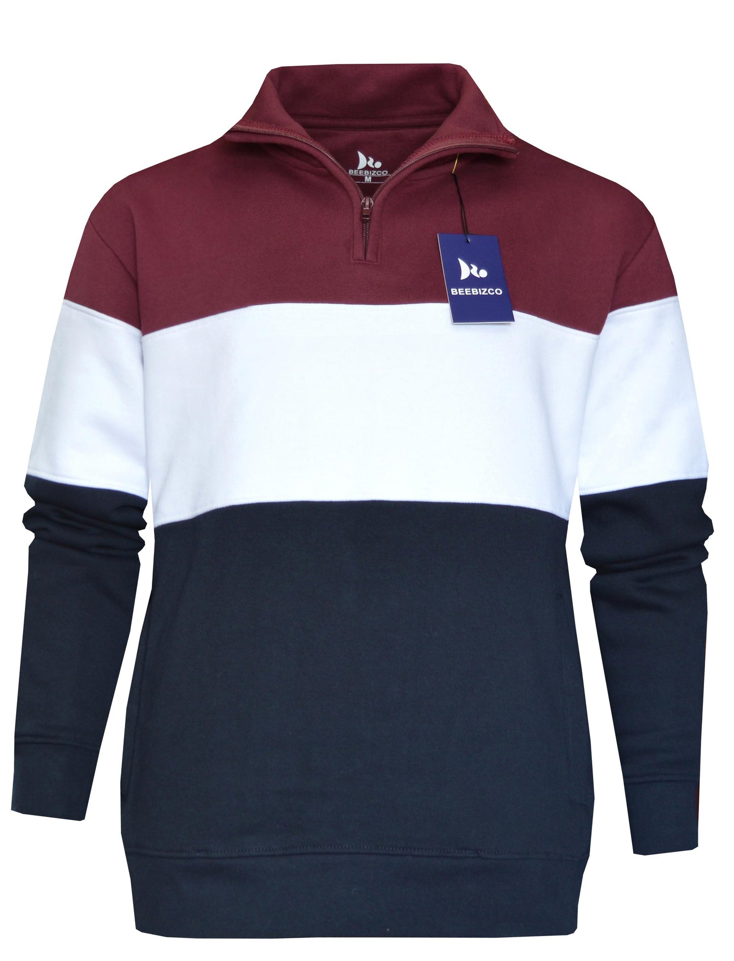 Beebizco ColourBlock Quarter Zip Jumper