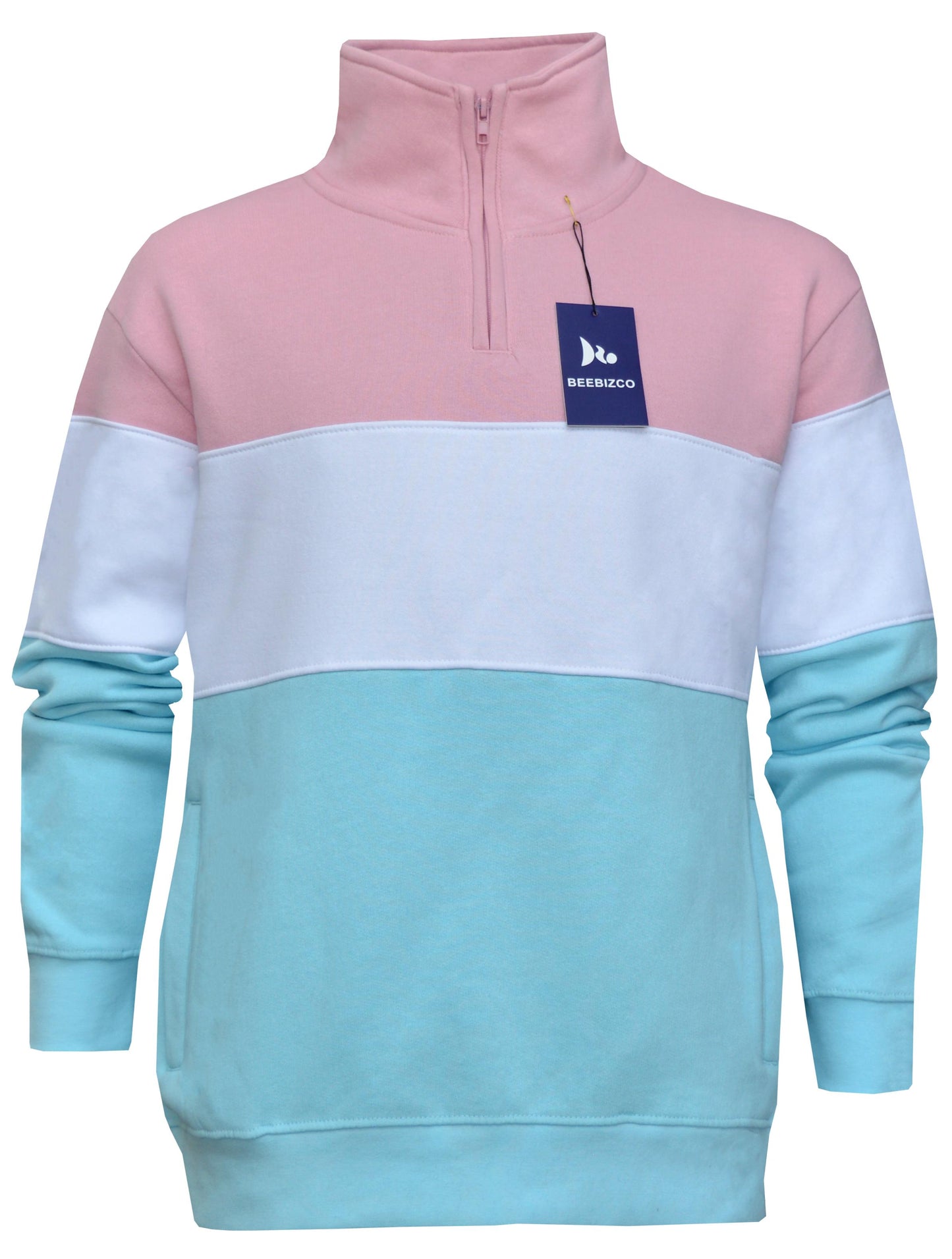 Beebizco ColourBlock Quarter Zip Jumper