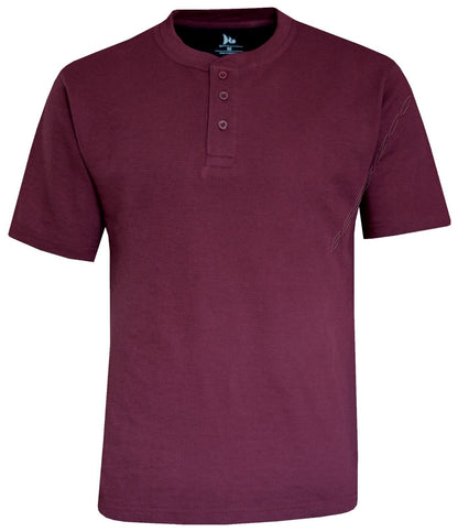 Beebizco Henley Waffle Knit Short Sleeve T-shirt